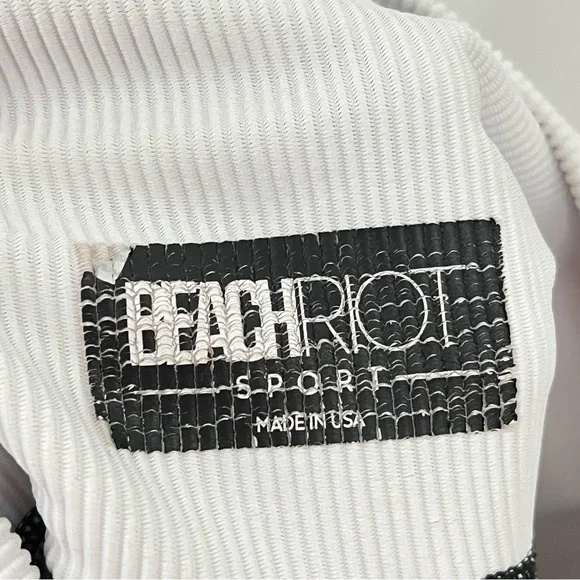 Beachriot M set bra leggings Colorblock black 0864 white ribbed beach riot sport - Picture 11 of 14